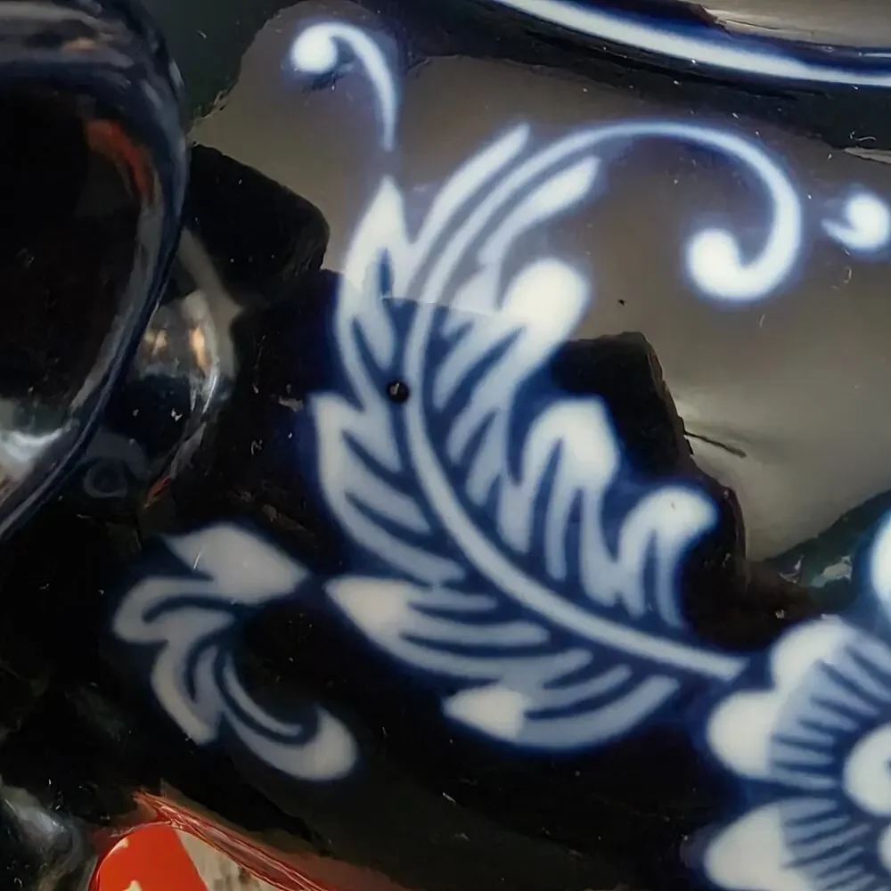 Pier 1 Imports Mandarin Teapot 32oz 4 Cups 4oz Set Cobalt Blue White Porcelain